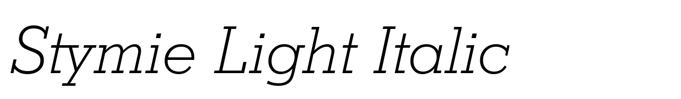 Stymie Light Italic